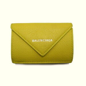 Balenciaga Purpur Wallet Tri fold Leather Yellow